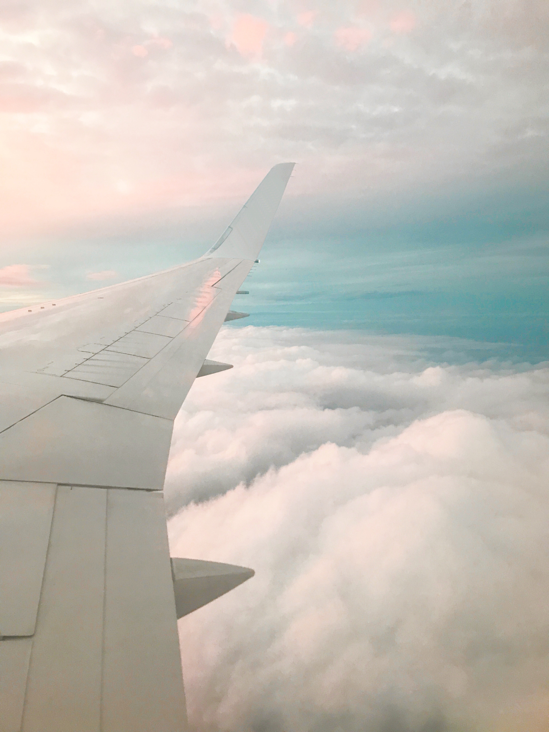 flying in an airplane